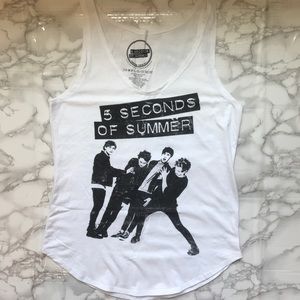 5 Seconds of Summer White Tank Top